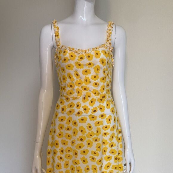 Faithfull the Brand Noemie Midi Dress Constance Floral Print Size Small - Picture 4 of 14